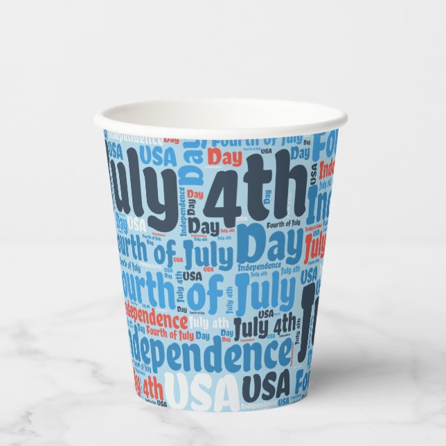 Amerikanische Unabhängigkeitstag Pappbecher (Vorderseite)