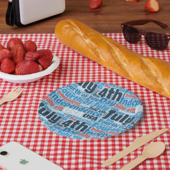 Amerikanische Unabhängigkeitstag Pappteller (Picknick)