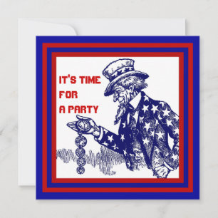 Amerikanische Unabhängigkeitstag PARTY EINLADUNG ~