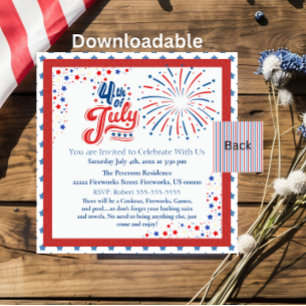 Amerikanische Unabhängigkeitstag-Party Einladung