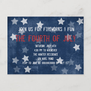 Amerikanische Unabhängigkeitstag Party Einladung P