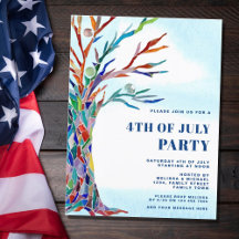 Amerikanische Unabhängigkeitstag Party Einladung P