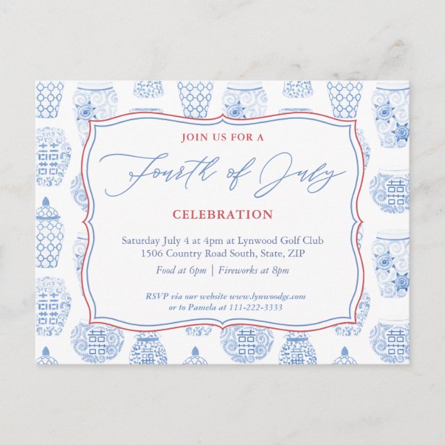 Amerikanische Unabhängigkeitstag Party Non-Profit- Postkarte (Vorderseite)