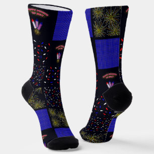 Amerikanische Unabhängigkeitstag Patchwork Pattern Socken