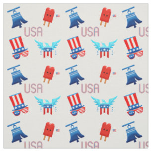 Amerikanische Unabhängigkeitstag Patriotic Fabric Stoff