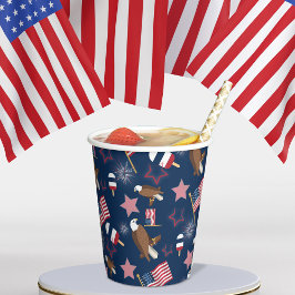 Amerikanische Unabhängigkeitstag Pattern Pappbecher