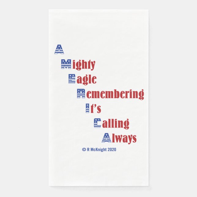 amerikanische Unabhängigkeitstag Picknickartikel Serviette (Vorderseite)