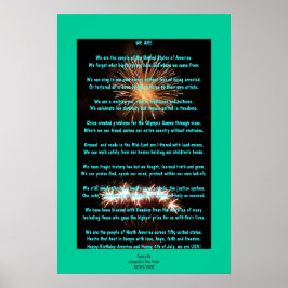 Amerikanische Unabhängigkeitstag Poetry Poster