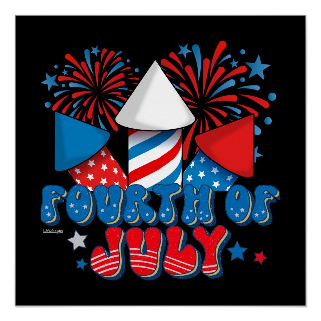 AMERIKANISCHE UNABHÄNGIGKEITSTAG POSTER (Vorderseite)