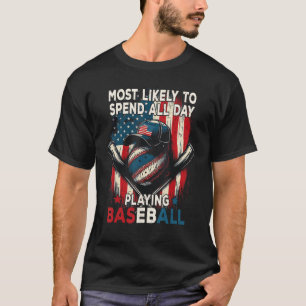 Amerikanische Unabhängigkeitstag Quote Baseball Pl T-Shirt