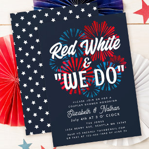 Amerikanische Unabhängigkeitstag Red White und wir Einladung