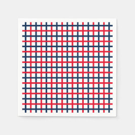 Amerikanische Unabhängigkeitstag Rot-Blau-Quadriot Serviette