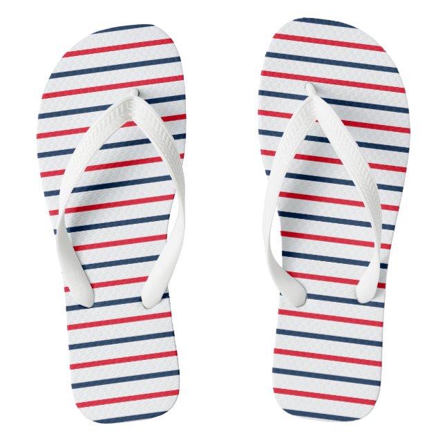 Amerikanische Unabhängigkeitstag Rot-Weiß-Streifen Flip Flops (Fußbett)