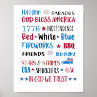 Amerikanische Unabhängigkeitstag Rot Weiß und Blau