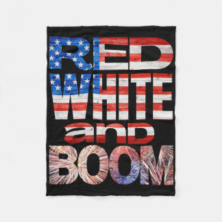 Amerikanische Unabhängigkeitstag rot weiß und Boom Fleecedecke