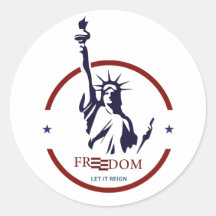 Amerikanische Unabhängigkeitstag-Round-Stickers