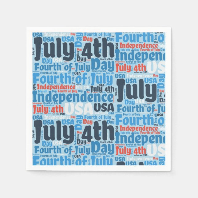 Amerikanische Unabhängigkeitstag Serviette (Vorderseite)