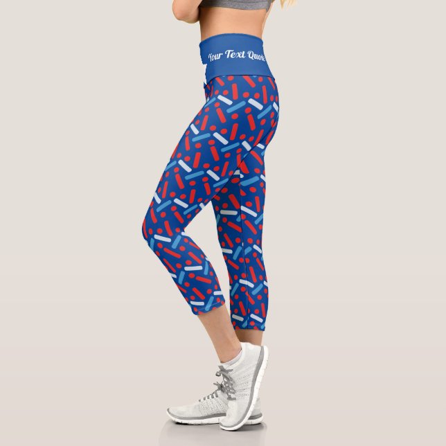 Amerikanische Unabhängigkeitstag Sprinkles zitiere Capri Leggings (Links)
