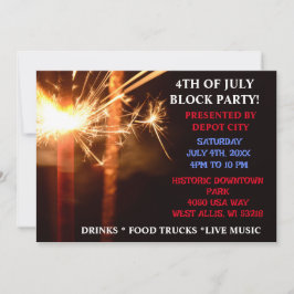 Amerikanische Unabhängigkeitstag Unabhängigkeit Bl Einladung