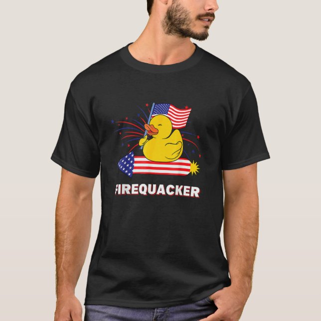 Amerikanische Unabhängigkeitstag Usa Patriotic Fir T-Shirt (Vorderseite)