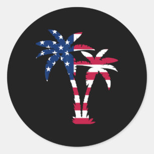 Amerikanische Unabhängigkeitstag USA Patriotische Runder Aufkleber