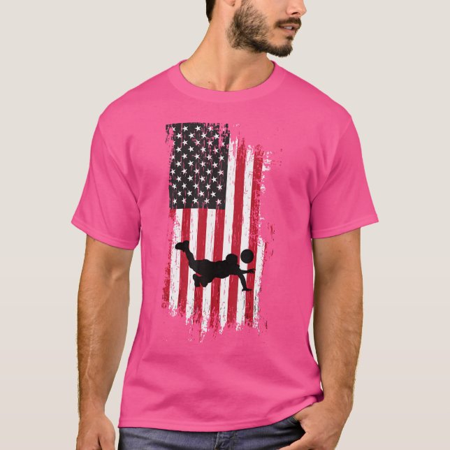 Amerikanische Unabhängigkeitstag Volleyball Americ T-Shirt (Vorderseite)