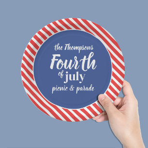 Amerikanische Unabhängigkeitstag Whimsical Patriot Pappteller