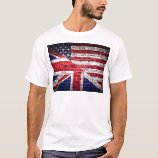 Amerikanische und britische Flagge T-Shirt