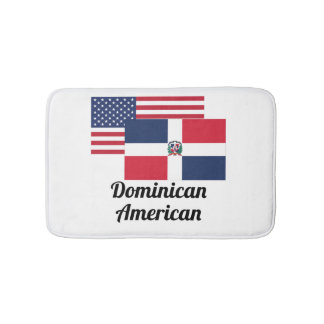 Amerikanische und dominikanische Flagge Badematte