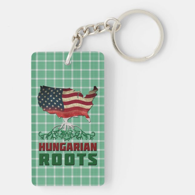 Amerikanische ungarische Roots Keyring Schlüsselanhänger (Rückseite)