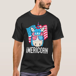 Amerikanische Unicorn Rainbow Magical Fourth T-Shirt