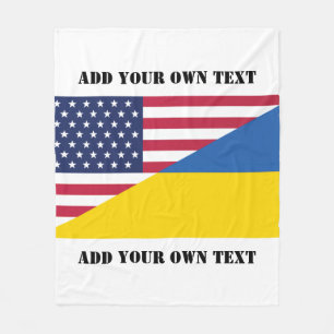 Amerikanische Unterstützung für die Ukraine Fleecedecke