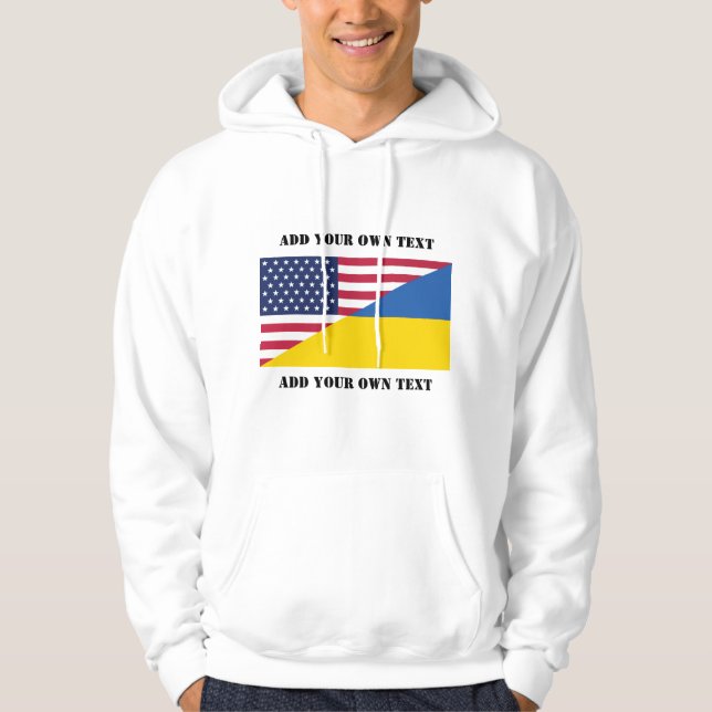 Amerikanische Unterstützung für die Ukraine Hoodie (Vorderseite)