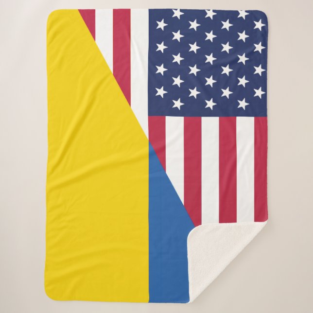 Amerikanische Unterstützung für die Ukraine Sherpadecke (Vorderseite)