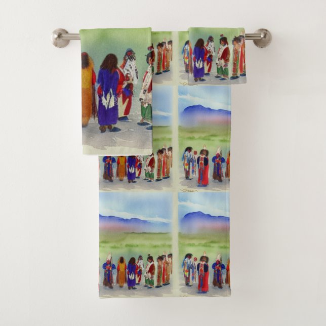Amerikanische Ureinwohner Celebration Bad Handtuch Badhandtuch Set (Insitu)