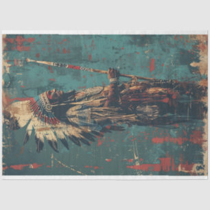 Amerikanische Ureinwohner Chief Digital Art Series Seidenpapier
