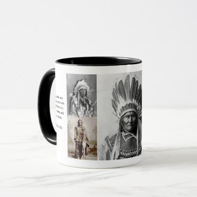 "Amerikanische Ureinwohner Chieftains" Kaffeezuber Tasse (Vorderseite Links)