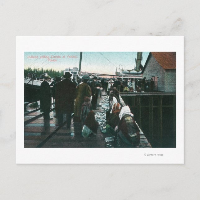 Amerikanische Ureinwohner, die Kurios in Yakital,  Postkarte (Vorderseite)