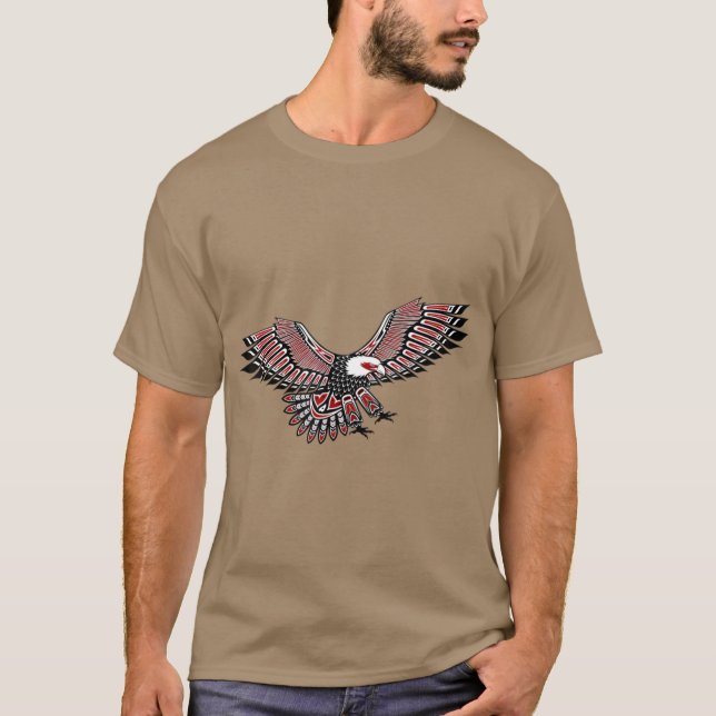 Amerikanische Ureinwohner Eagle Totem Nord-West T-Shirt (Vorderseite)