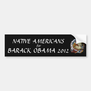 Amerikanische Ureinwohner für Barack Obama 2012 Autoaufkleber