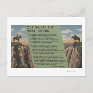 Amerikanische Ureinwohner im Nordwesten "Out where Postkarte