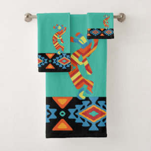 amerikanische Ureinwohner Kokopelli Badetuch Set
