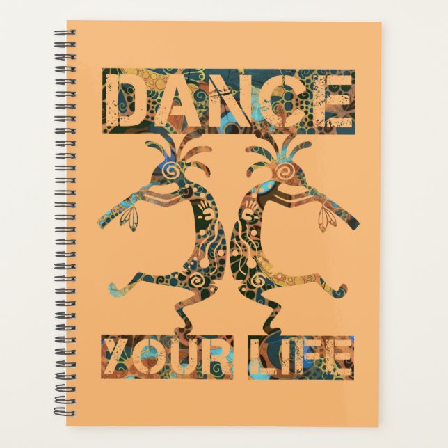 Amerikanische Ureinwohner Kokopelli - Dance Your L Planer (Vorderseite)