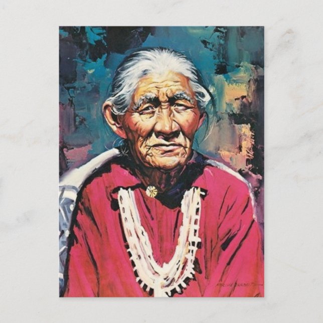Amerikanische Ureinwohner Postkarte (Vorderseite)