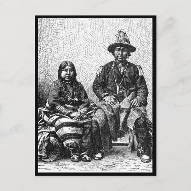 Amerikanische Ureinwohner Postkarte (Vorderseite)