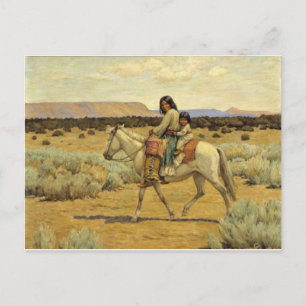 amerikanische Ureinwohner Postkarte