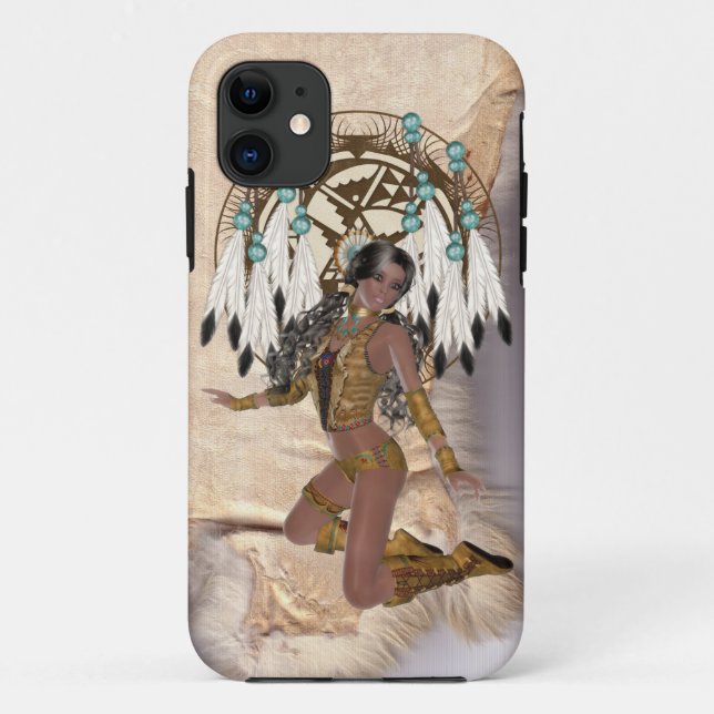 Amerikanische Ureinwohner Princess Mandala Case-Mate iPhone Hülle (Rückseite)