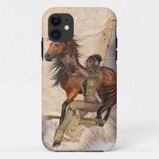 Amerikanische Ureinwohner Prinzessin und Pferd iPhone 11 Hülle