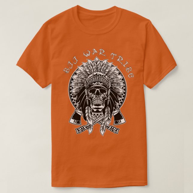 Amerikanische Ureinwohner Skull Jiu Jitsu Kriegsst T-Shirt (Design vorne)