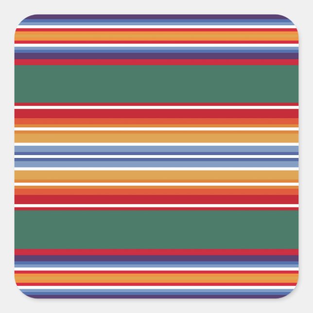 amerikanische Ureinwohner, traditionelle Textilmot Quadratischer Aufkleber (Vorderseite)